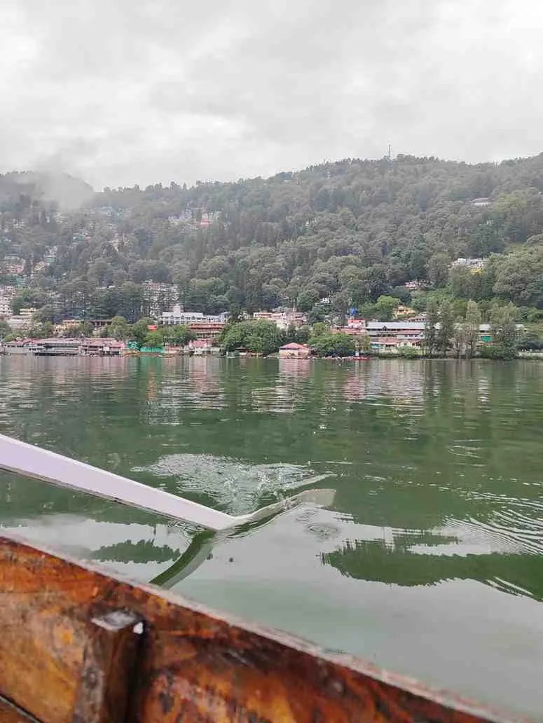 Boating with hills view